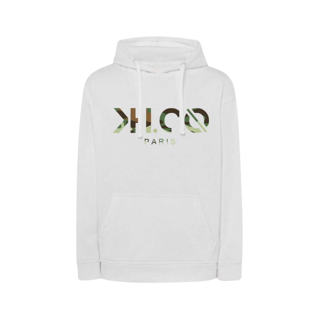 KH.CO Vert Camouflage - Hoodies Homme Blanc