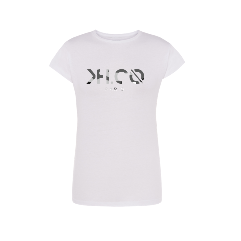 KH.CO Grey Camouflage - T-Shirt Femme Blanc